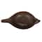 Hello Honey® 10" Brown Debossed Stoneware Bird Bowl with Reactive Glaze, 2ct.
